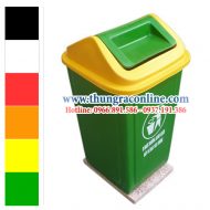 Thùng rác composite 90 lít nắp bập bênh