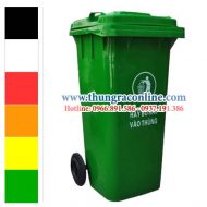 Thùng rác nhựa 120 lít bánh xe