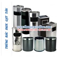 Thùng rác gạt tàn (Inox)
