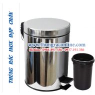 Thùng rác inox đạp chân 8 lít