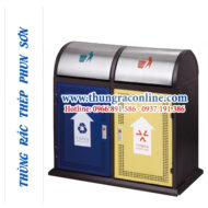 Thùng rác ngoài trời 2 ngăn A37-Q